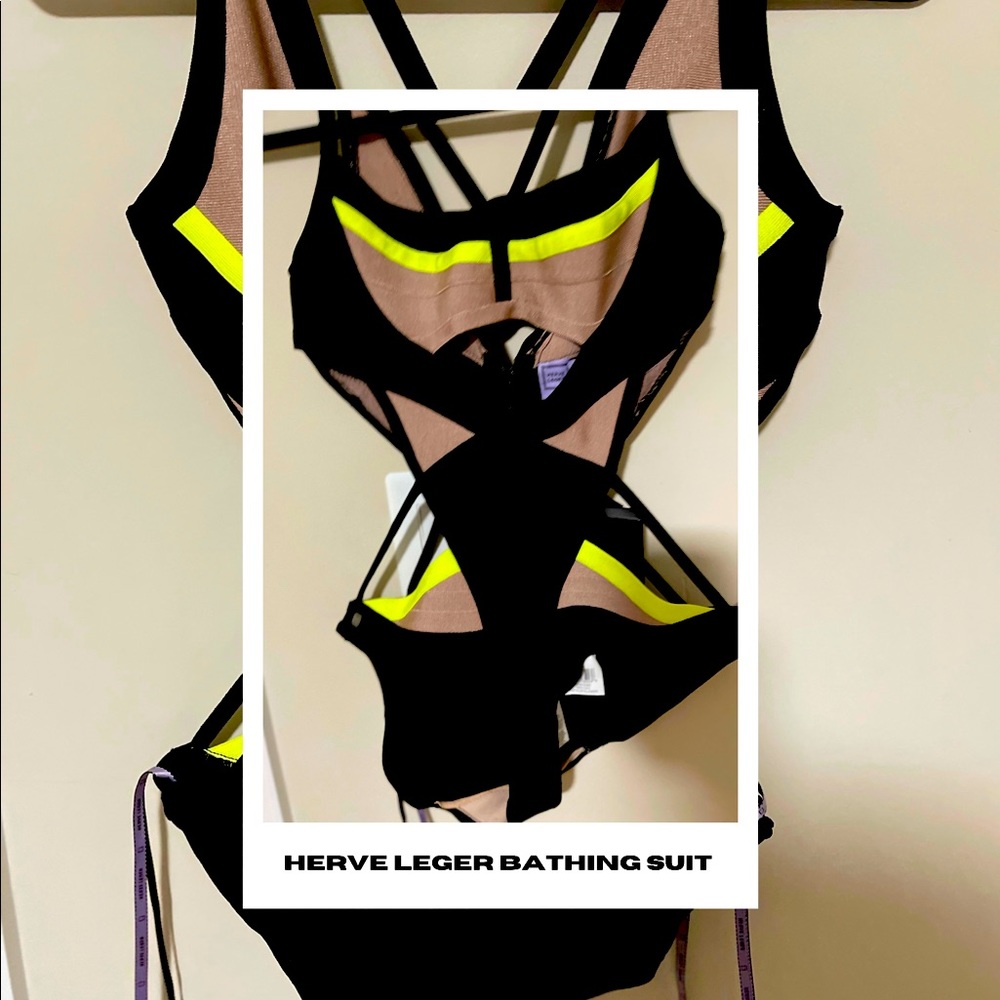 Herve Leger bathing suit